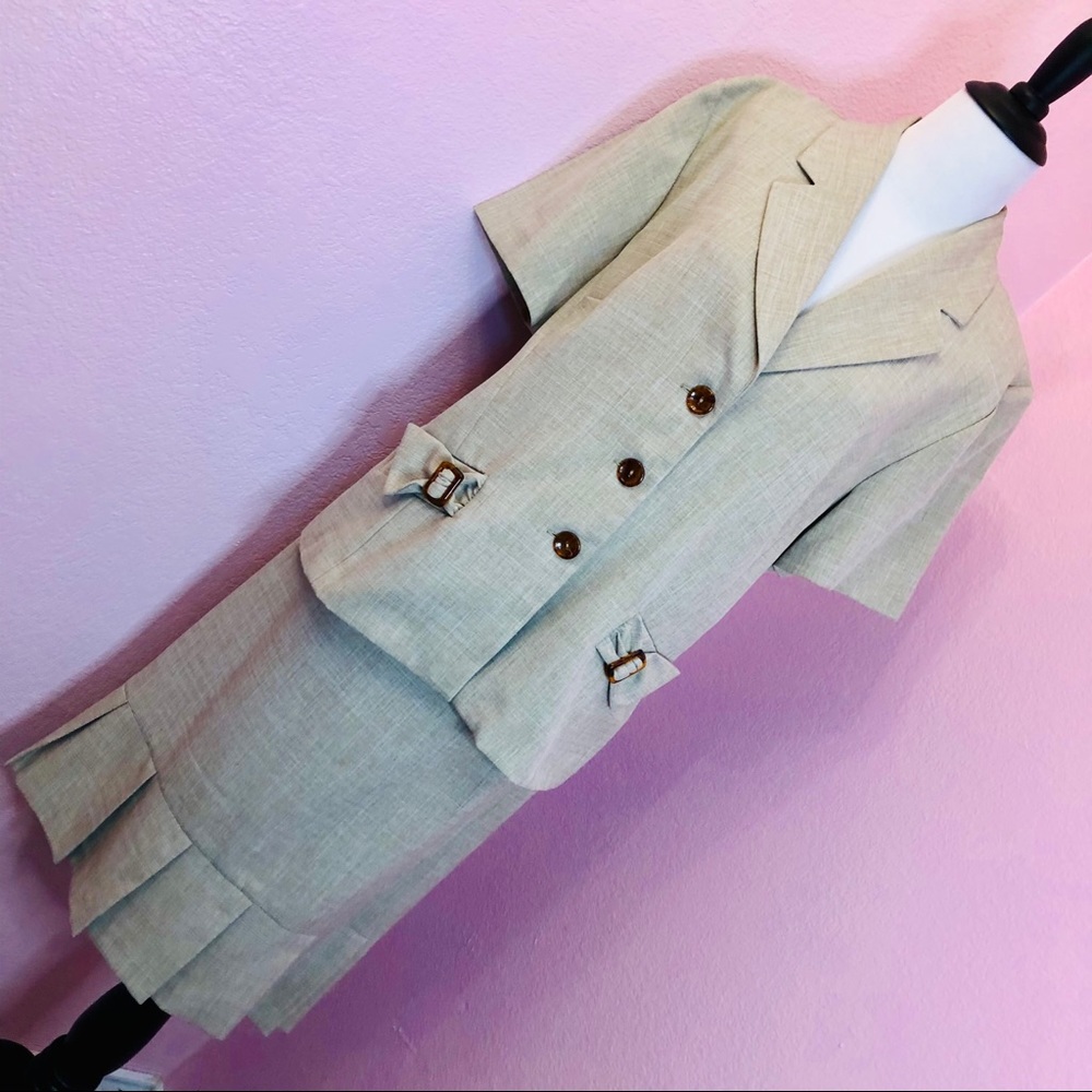3Piece Vintage Ensemble-Blazer Skirt Pants NWOT - Picture 2 of 9